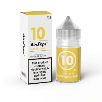 The Tobacco Shop in Hartenbos, GreatBrak & Oudtshoorn AirsPops 4% N/SALT "10" TARTE AU CITRON AirsPops AL09 Pack Size: 5x 30ml Pod Device Liquid AirsPops 4% N/SALT