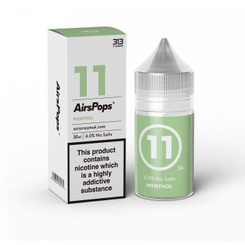 The Tobacco Shop in Hartenbos, GreatBrak & Oudtshoorn AirsPops 4% N/SALT "11" MENTHOL AirsPops AL11 Pack Size: 5x 30ml Pod Device Liquid AirsPops 4% N/SALT