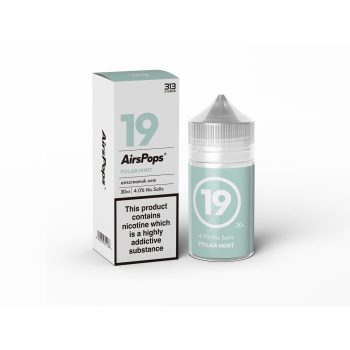 The Tobacco Shop in Hartenbos, GreatBrak & Oudtshoorn AirsPops 4% N/SALT "19" POLAR MINT AirsPops AL19 Pack Size: 5x 30ml Pod Device Liquid AirsPops 4% N/SALT