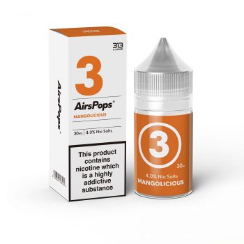 The Tobacco Shop in Hartenbos, GreatBrak & Oudtshoorn AirsPops 4% N/SALT "3" MANGOLICIOUS AirsPops AL02 Pack Size: 5x 30ml Pod Device Liquid AirsPops 4% N/SALT