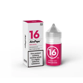 The Tobacco Shop in Hartenbos, GreatBrak & Oudtshoorn AirsPops 4% N/SALT "16" PINK CHRYSTAL AirPops AL16 Pack Size: 5x 30ml Pod Device Liquid AirsPops 4% N/SALT